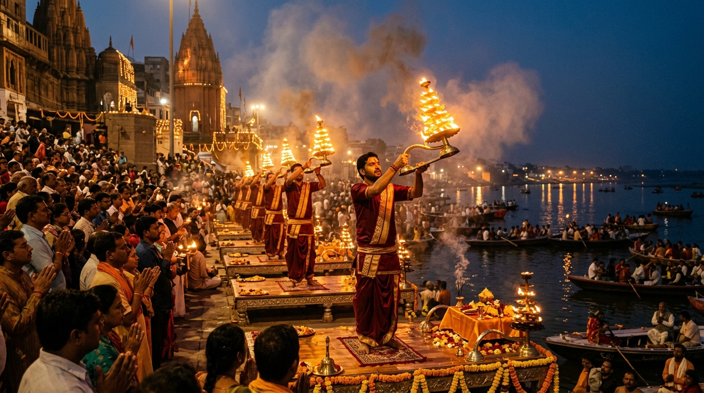 Ganga Ghat Special Aarti ceremony